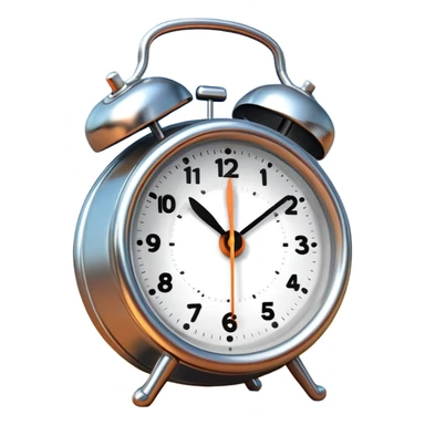 an alarm clock ringing at sunrise, simple and expressive sticker