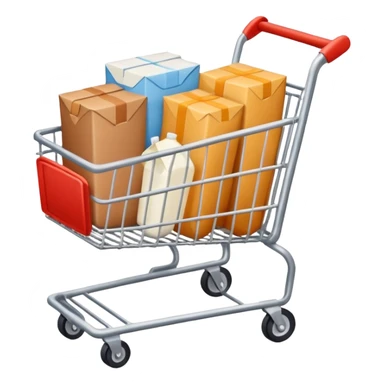 carrito de compras leche care  huevos carne sticker