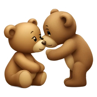 teddy bear kissing other teddy bear sticker