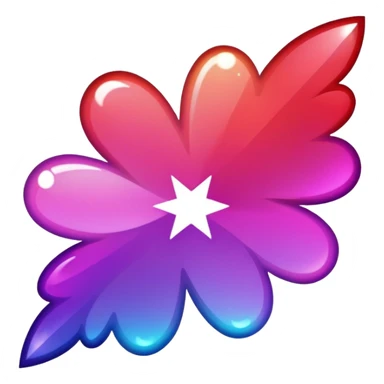 color gradient between red and purple glitter flash sticker