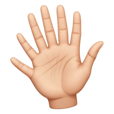 Fingering hand emoji of the palm side of the hand with the first and fourth finger are folded down, second and third finger are extended together touching each other  sticker