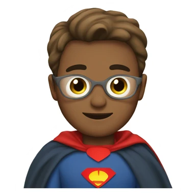Text “Matt” with a superhero cape sticker