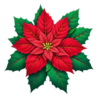 Poinsettia emoji sticker
