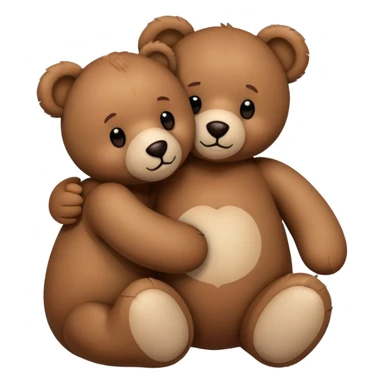 Teddy hugging another teddy sticker