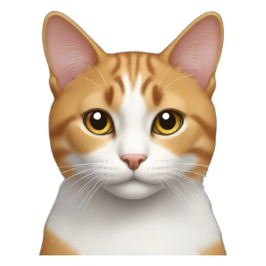 face of a cat tricolor sticker