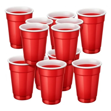 red beer pong cup sticker