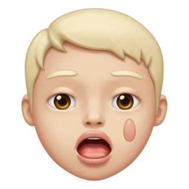 drool coming out of mouth eyes rolled back sticker