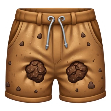 Poop wearing shorts sticker