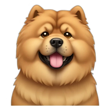 chow-chow with heart instead of eyes sticker