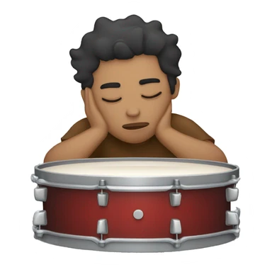 Tired drummer falling asleep sticker