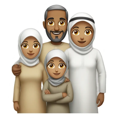 A Muslim family of five  sticker