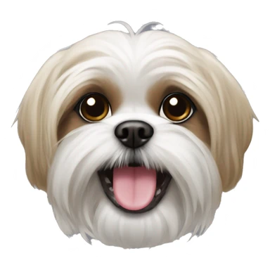  Maltese Shih-Tzu with bottom teeth showing sticker
