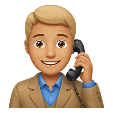 man talking on the phone sticker