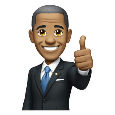 Barack Obama thumbs up sticker