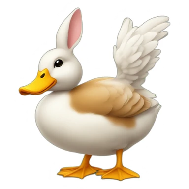 Canard sur lapin sticker