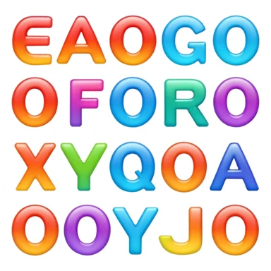 Emoji word “Metafora”, each letter as a metaphor, glossy emoji style, bright gradient, rounded vector, transparent background, PNG sticker