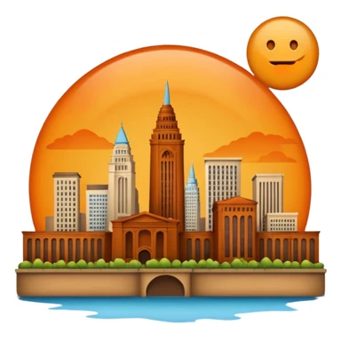 An emoji for Cleveland Ohio sticker