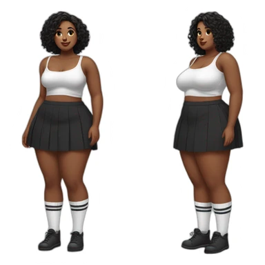 curvy-beauty-black-lifted-skirt-white-knickers-and-long-socks sticker