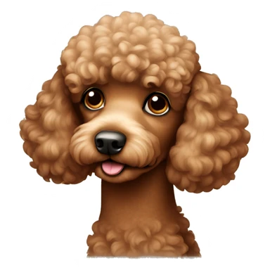 cute brown poodle sticker