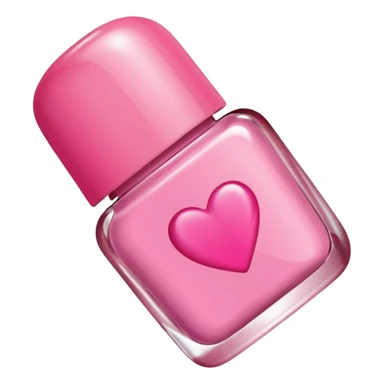heart with a nail polish pink sticker
