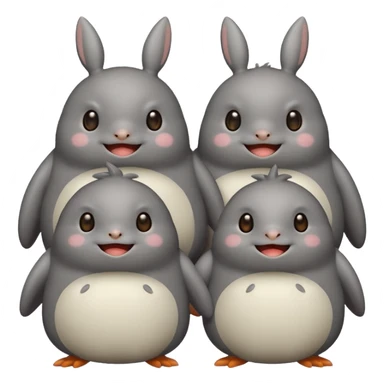 famille de totoros sticker