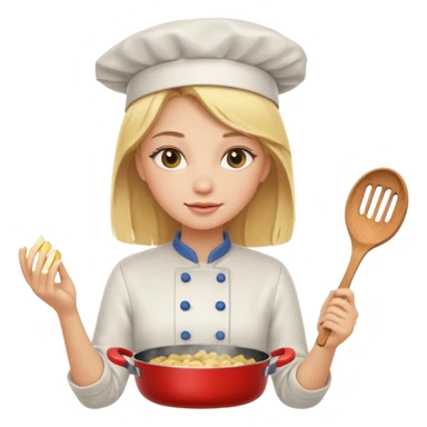 blondie girl cooking sticker