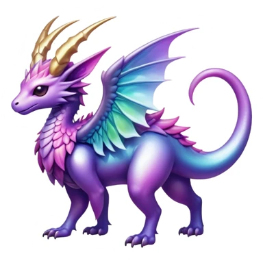 Epic divine legendary complex detailed iridescent gradients aesthetic-Fakémon-creature-scenery sticker