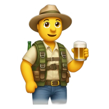 birdwatcher bebiendo cerveza sticker