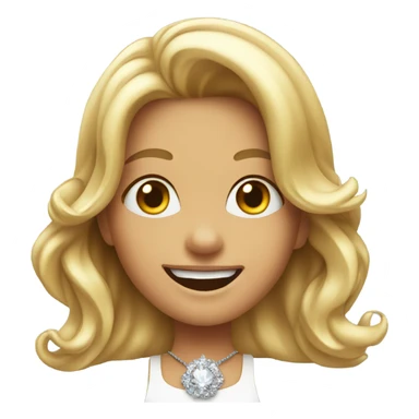 smiling girl with jewelry so excited  sticker