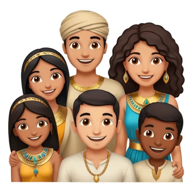 5 best friends, 1 Egyptian man, 1 indian girl 1 persian girl 1 moroccan boy 1 black boy sticker