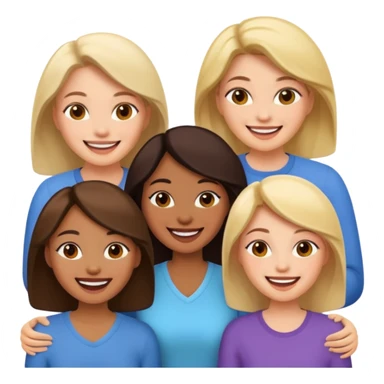 a group of friends who are female sticker