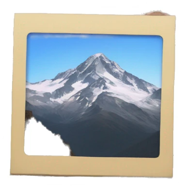 a photo frame of a mountain  sticker