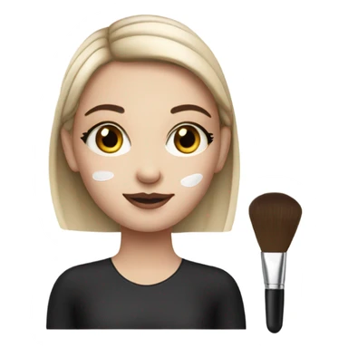 Makeup kit and a girl white skin sticker