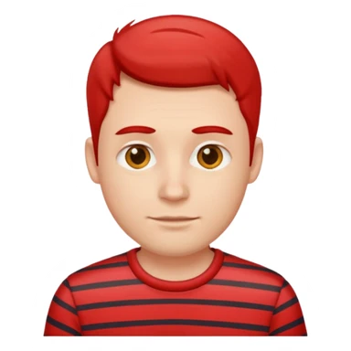 Men with Shirt have red Striped  sticker