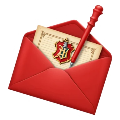 Hogwarts envelope with sealing wax sticker