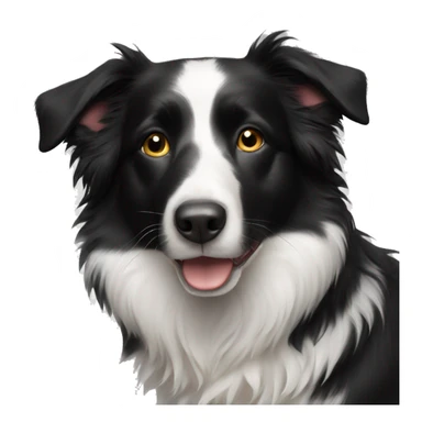 black border collie sticker