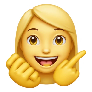 Finger biting flirty yellow emoji sticker