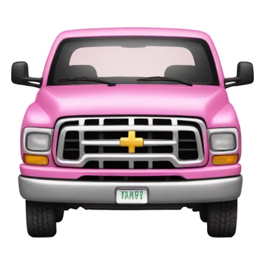 Pink pickup truck sticker