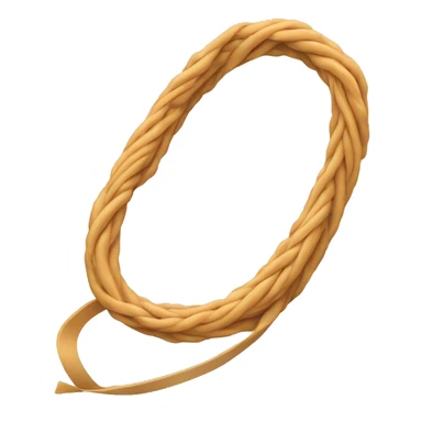 one simple rubber band the is being stretched slightly  sticker