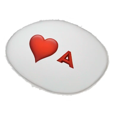 heart with the letter A in the middle sticker
