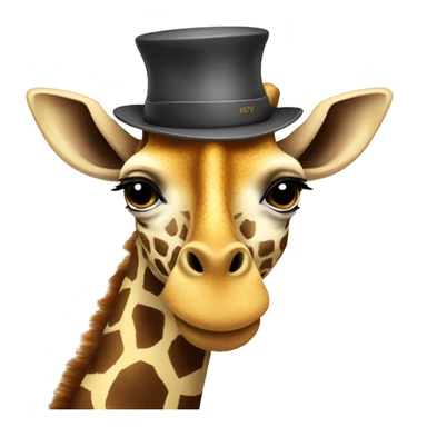 Giraffe wearing a hat  sticker