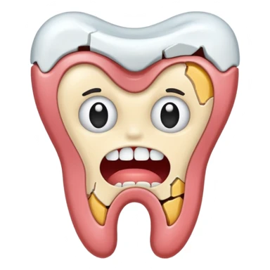 broken tooth with no face sticker