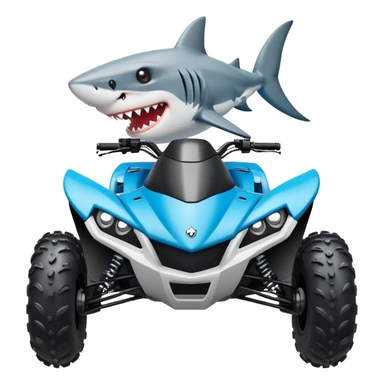 atv quad banshee front with a smile shark integrate sticker