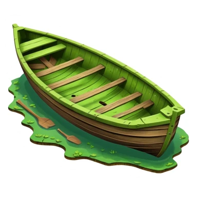 A sunken row boat sticker
