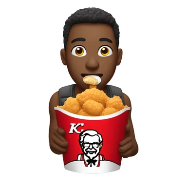 person eating kfc sticker