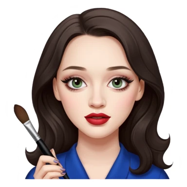 Kat Dennings doing make up sticker