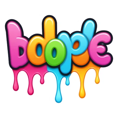 the word DOPE graffiti style sticker
