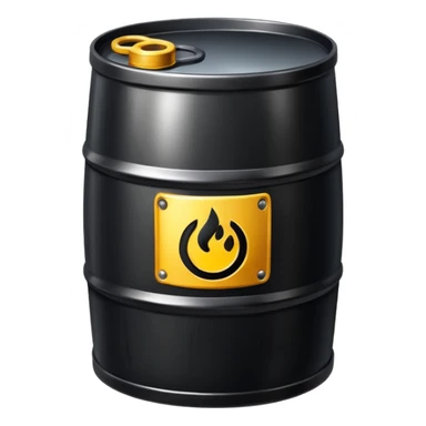 generate a realistic a barrel of oil sticker