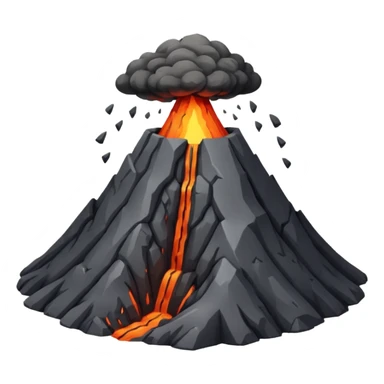 Create a volcano with its eyes tightly shut sticker
