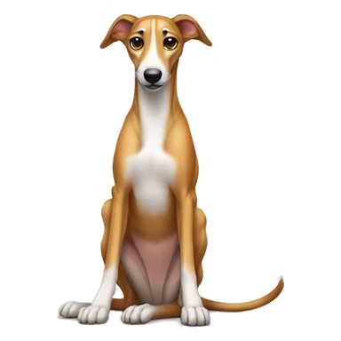 Sitting fawn tiger greyhound  sticker